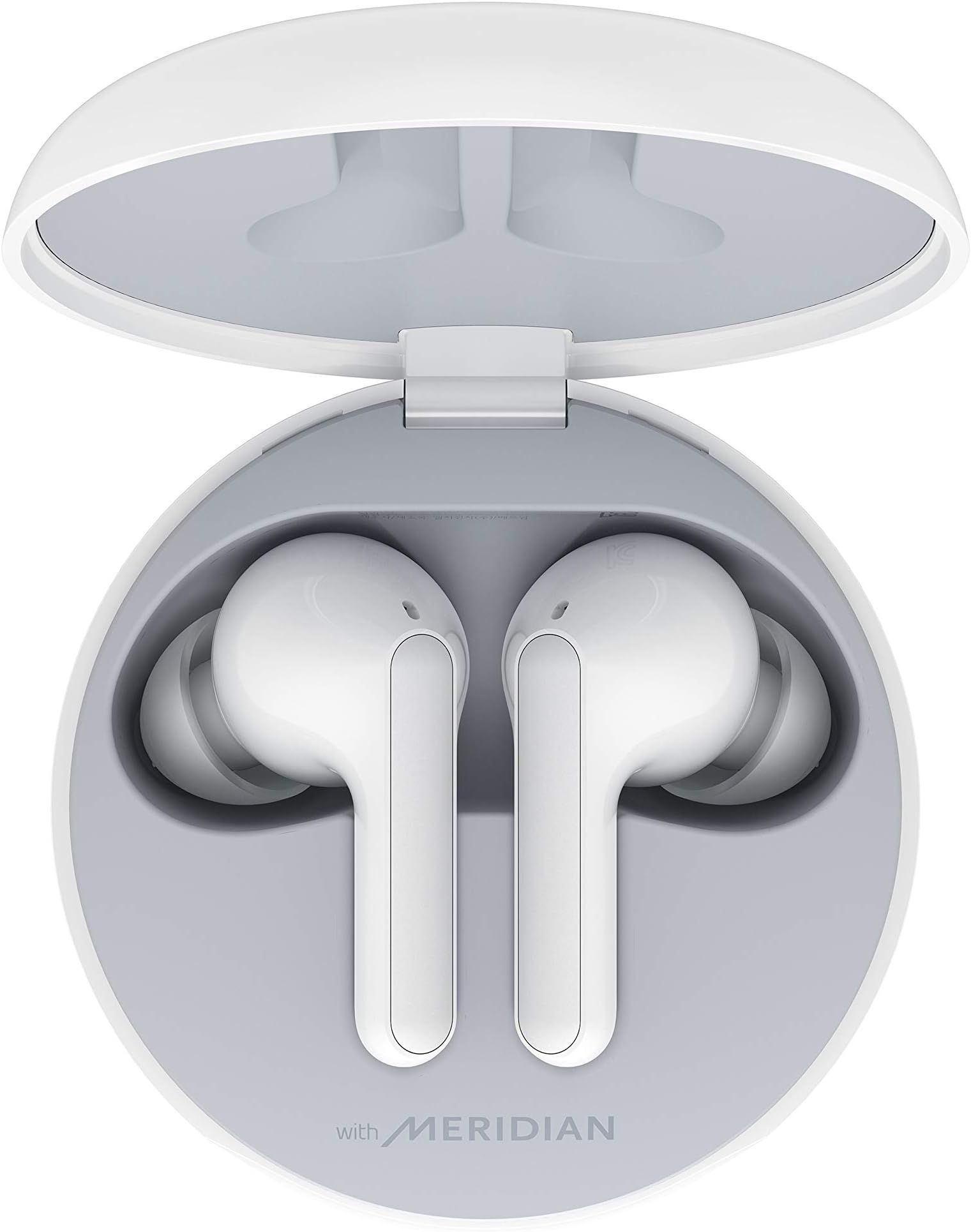 LG TONE Free FN5W - Wireless Charging True Wireless Bluetooth Earbuds with Meridian Sound, Noise Reduction with a close fit, Dual Microphone for Work/Home Office, iPhone and Android Compatible, White