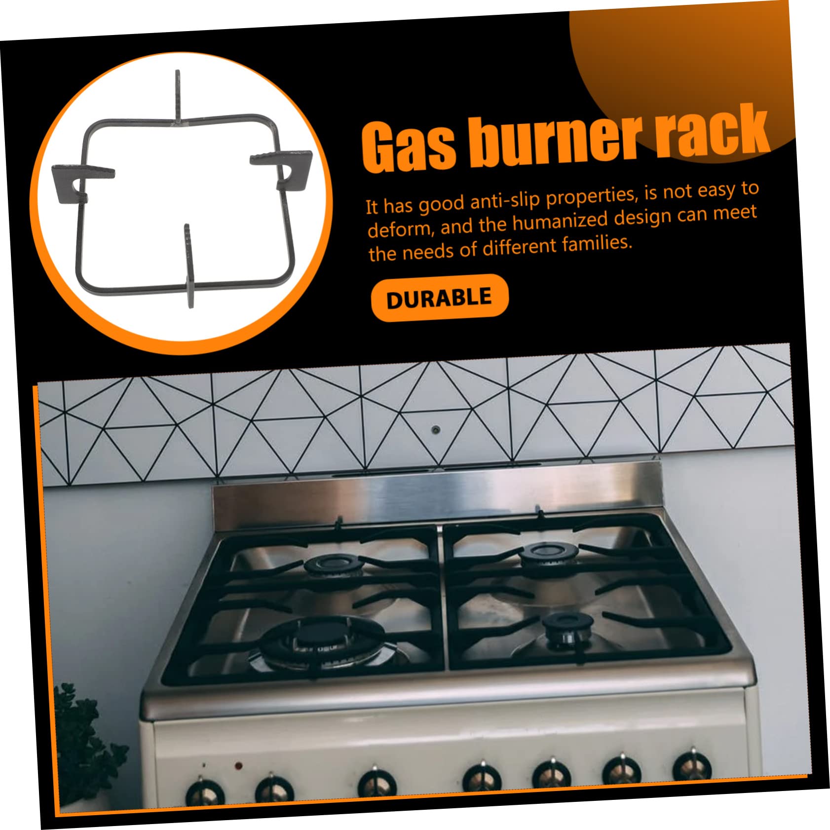 HOLIDYOYO Topfhalter Für Gasherd - Robustes Metall-Gitter Mit Anti-Rutsch Design