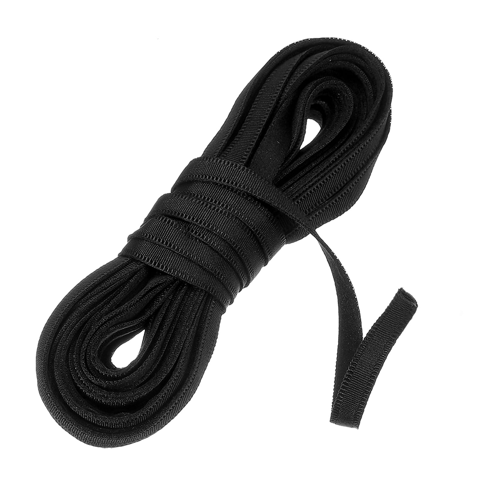 sourcing map 10 Yards Corset Boning Casing, 3/8"(10mm) Nylon Plush Boning for Sewing, Bra Cover Casing Elastic Band Tape for Lingerie Wedding Bridal Gown Dress, Black
