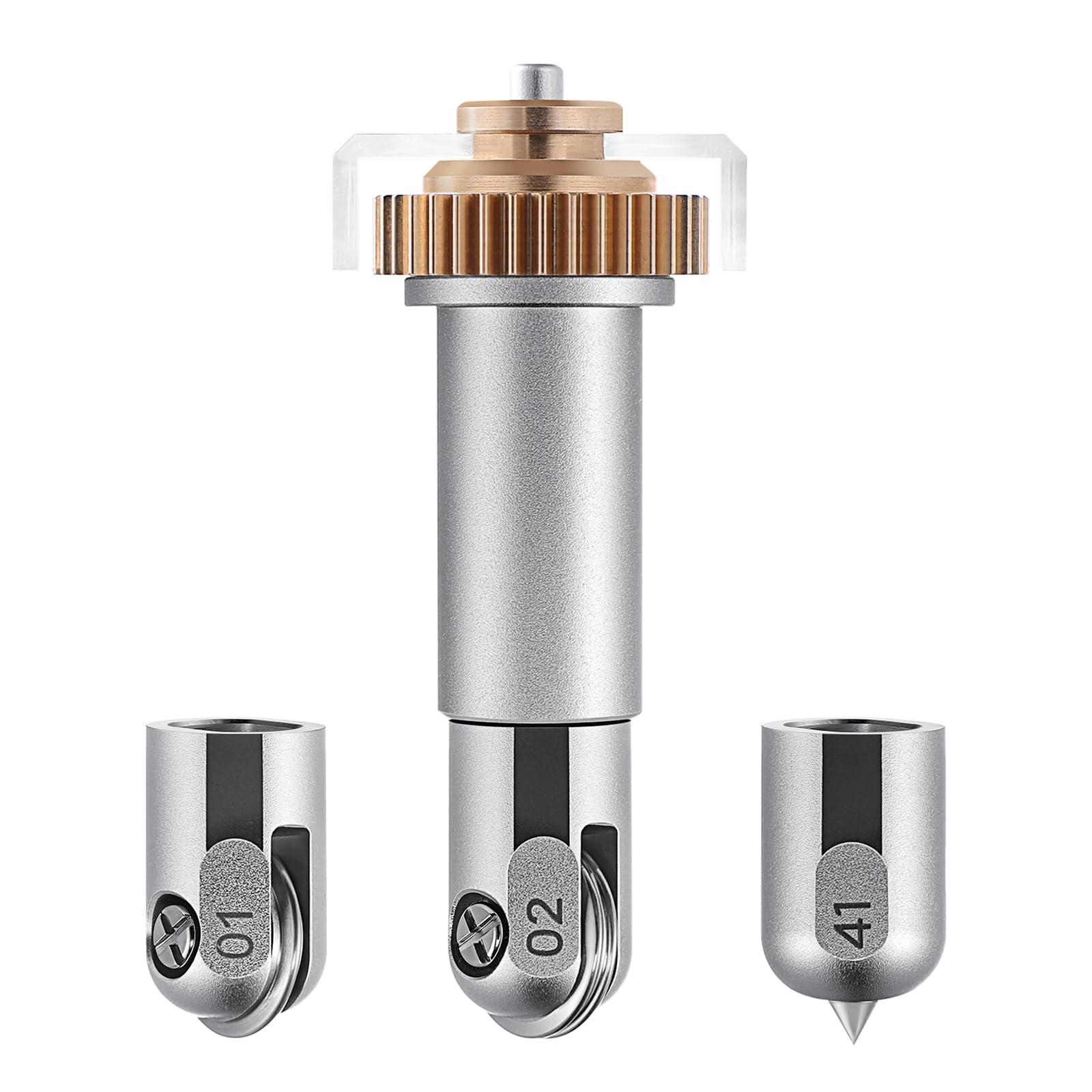 Gravierspitze + Einzelnes Punktrad + Doppeltes Punktrad + Antriebsgehäuse, Punkterad-Kombipaket für Maker 4/3/Maker | Zum Erstellen von Tags/Geschenkboxen/3D-Heimdekor, weiche Metalle, Leder, Acryl