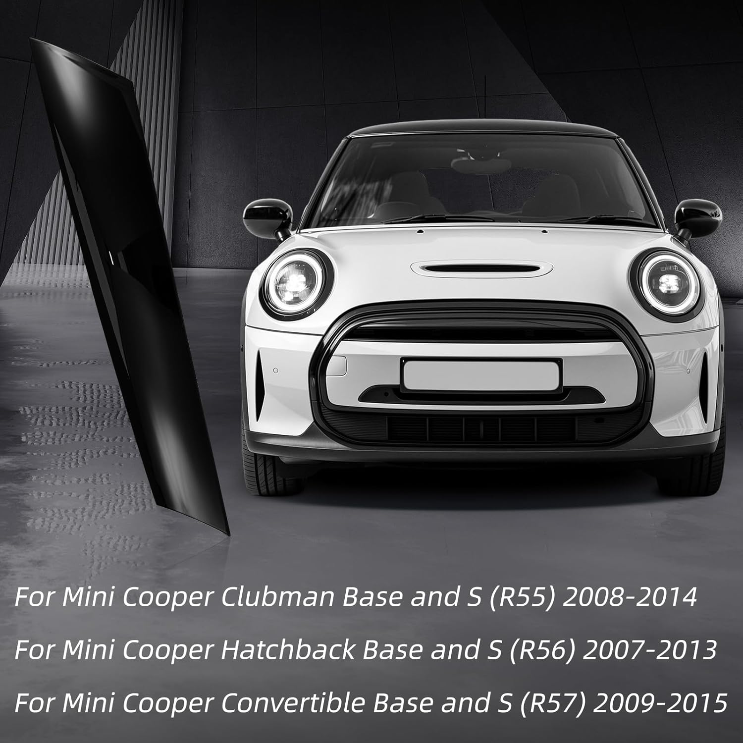 51137272583 Windshield Post Trim, A Pillar Molding Cover Compatible with Mini Cooper Clubman Base and S (R55) 2008-2014, Hatchback 2007-2013, Convertible 2009-2015 (Right)