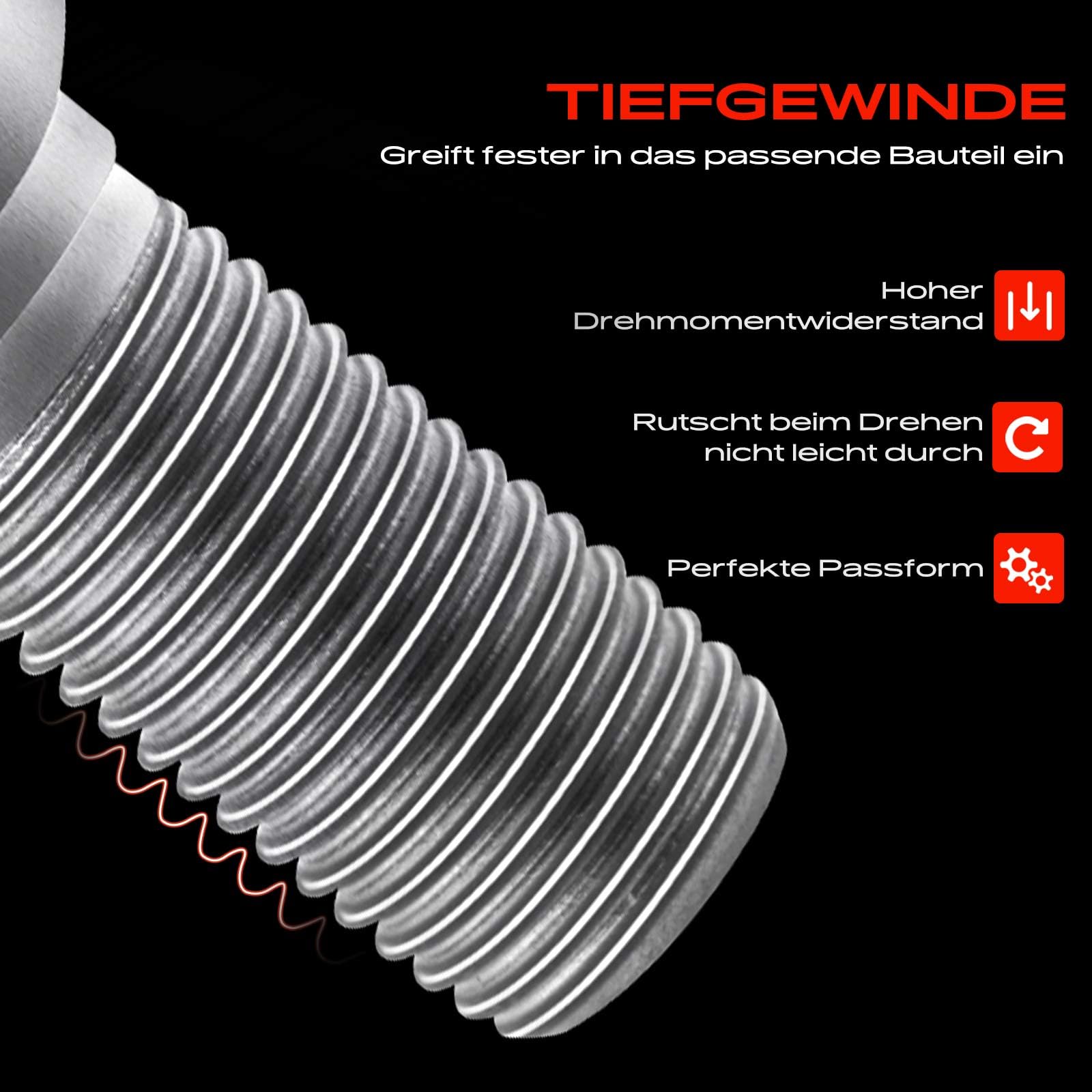 Wheel Bolt Screw M14x1,5x45 Audi A8 Q3 Q5 Q7 Q8 VW ID.Buzz Touareg | 8R0601295 | VW Audi Seat Skoda