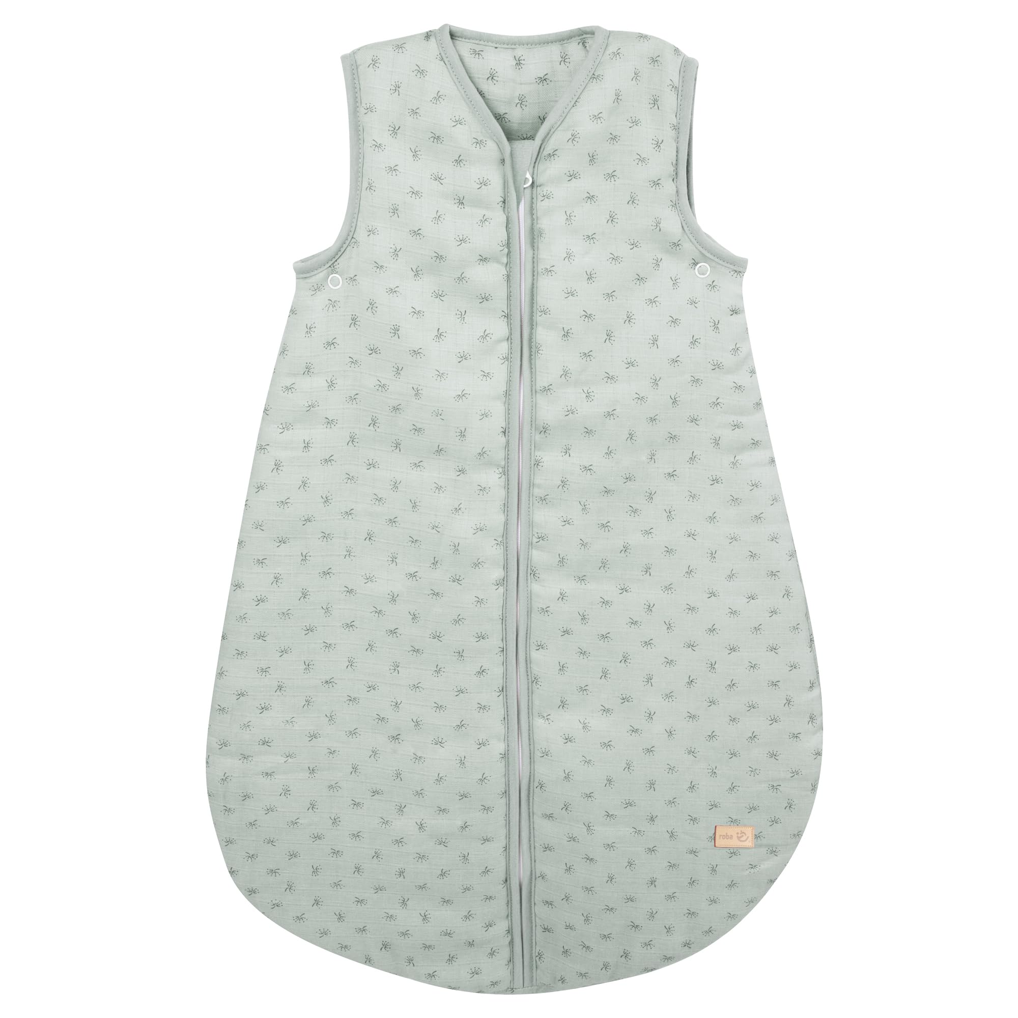 roba Babyschlafsack Lil Planet für Neugeborene - 70 cm - Ganzjahres Schlafsack aus Bio Baumwolle - Musselin GOTS - Frosty Green