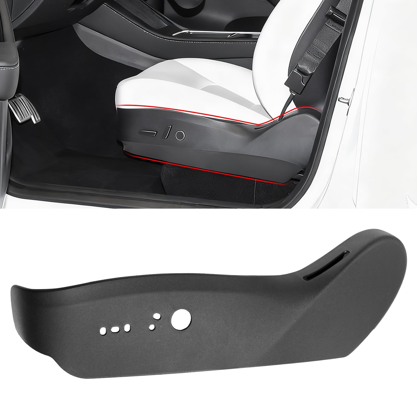 Photo 1 of Jaronx Seat Control Panel Trim for Tesla Model 3/Y (2017-2023)