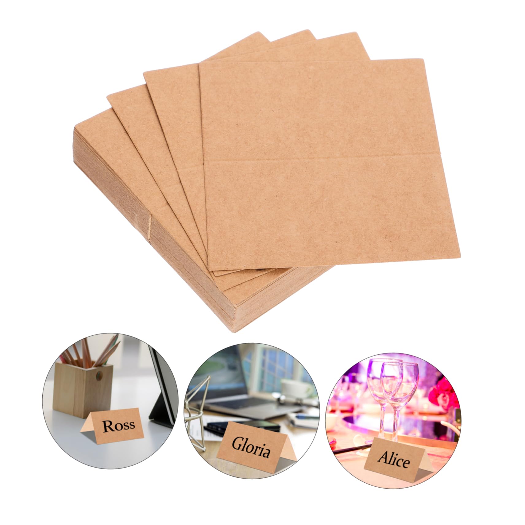 DECHOUS 5 Sätze Namenssitzkarte Visitenkarten Platzkarte Hochzeitsdeko Tischnummernhalter Für Die Hochzeit Kartenhalter Tisch Partei Reservierte Karten Leere Karten Papier 50 Stück * 5