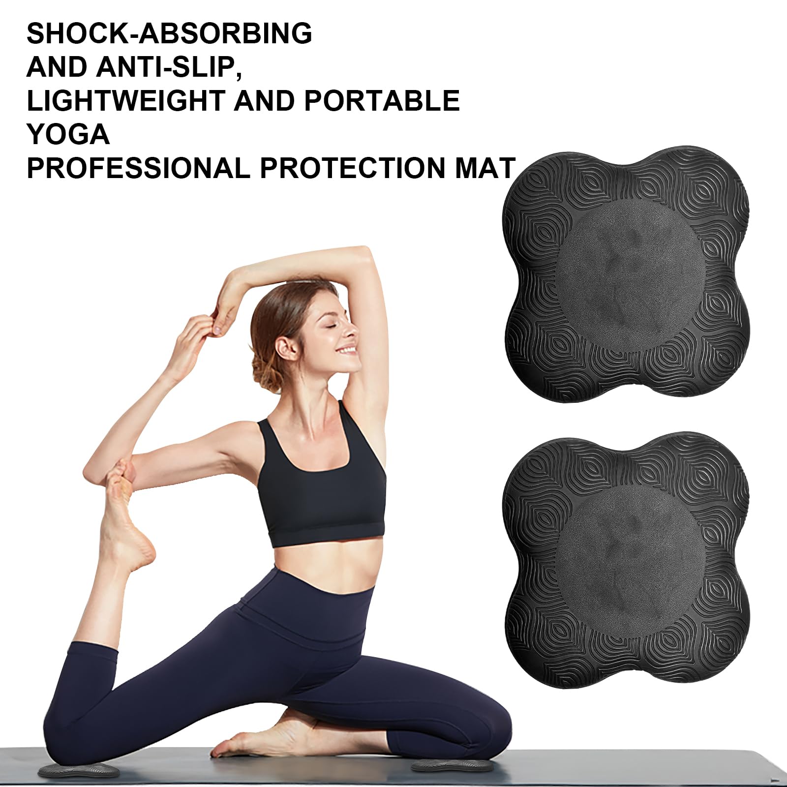 Slep-Yoga Genouillère,2 Pièces 20 X 20 Cm Coussinets Yoga