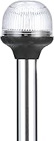 Vista 3 de attwood 5550-PA20-7 Lightarmor - Barco marino plegable de 20 pulgadas, luz de poste de 360 grados, color plateado