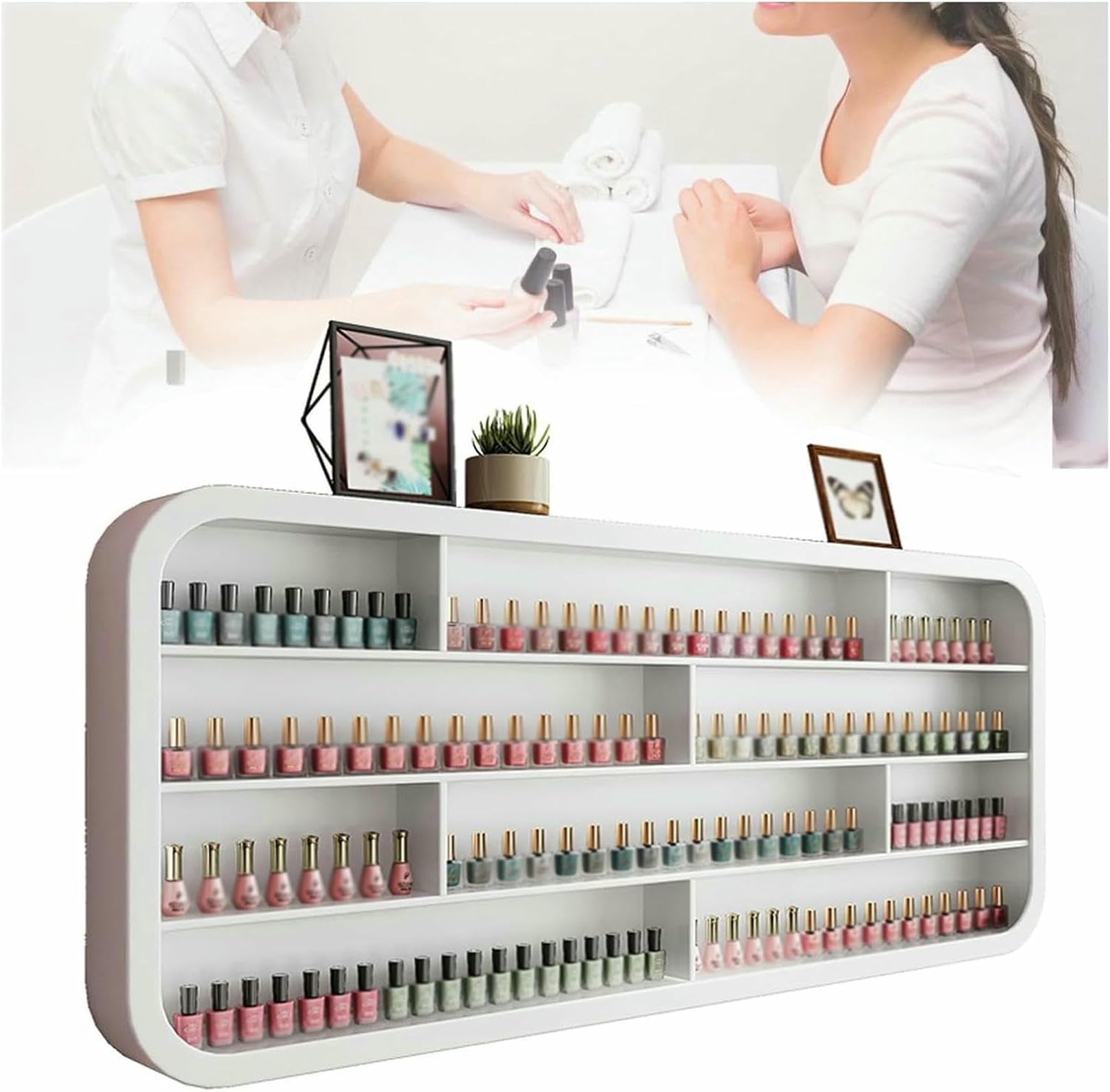 Étagère à parfum murale pour salon de manucure et organisateur de cosmétiques moderne