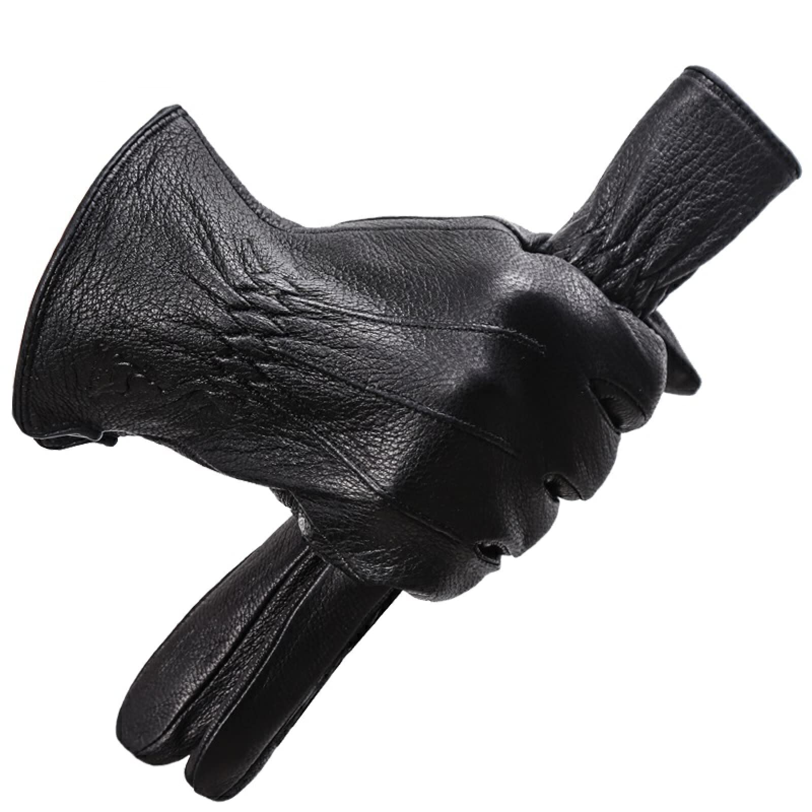 Handschuhe Herren Leder Warme Handschuhe Herren Winter Water Ripple Herrenhandschuhe Schwarze Herren Lederhandschuhe