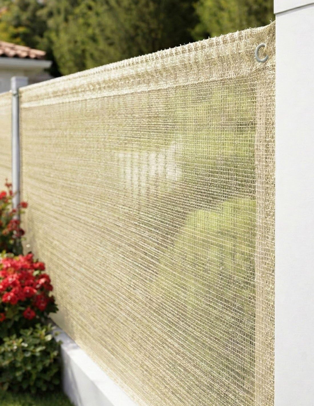 Jardin202 - Sichtschutz 95 g/m² | Schatten und Privatsphäre in Ihrem Garten | Premium | Ideal für Zaun und Geländer | 1 x 50 Meter (Beige)