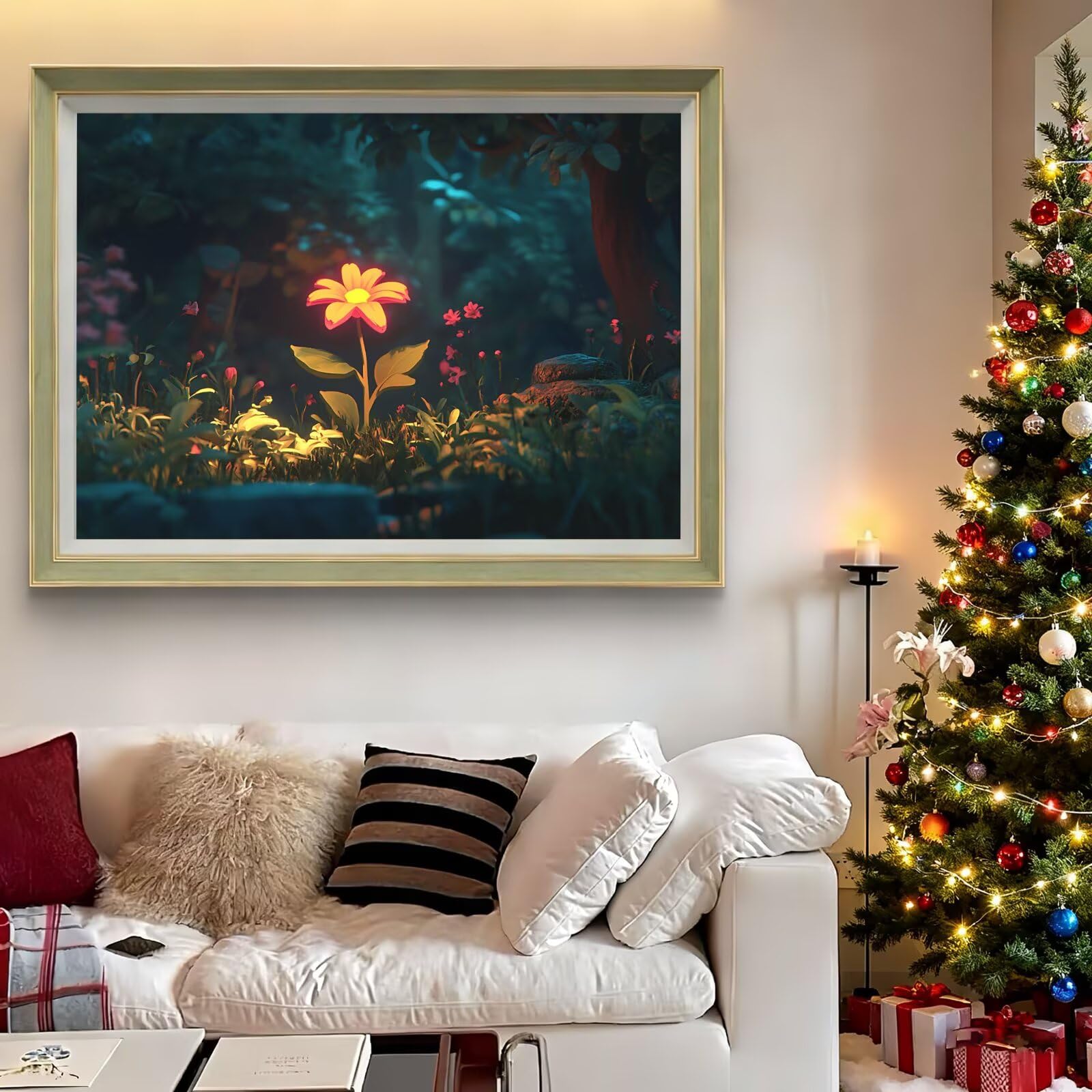 Diamond Painting Foresta Fiori, Fai-da-te Strass a Punto Croce Ricamo Kit, Diamond Painting Kit Completo per Hobby Creativi Adulti, Mosaico Artigianato, Dipinti Decorazioni Casa 80x120cm Z-l-318