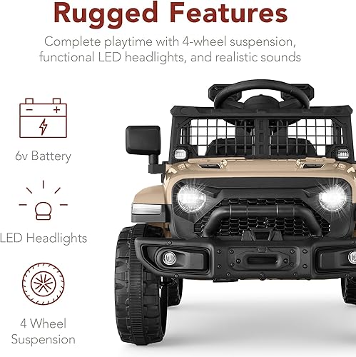 Miniatura 54 de Best Choice Products Juguete de paseo para niños de 6 V, mini camión, auto de juego eléctrico con control remoto para padres, suspensión de 4