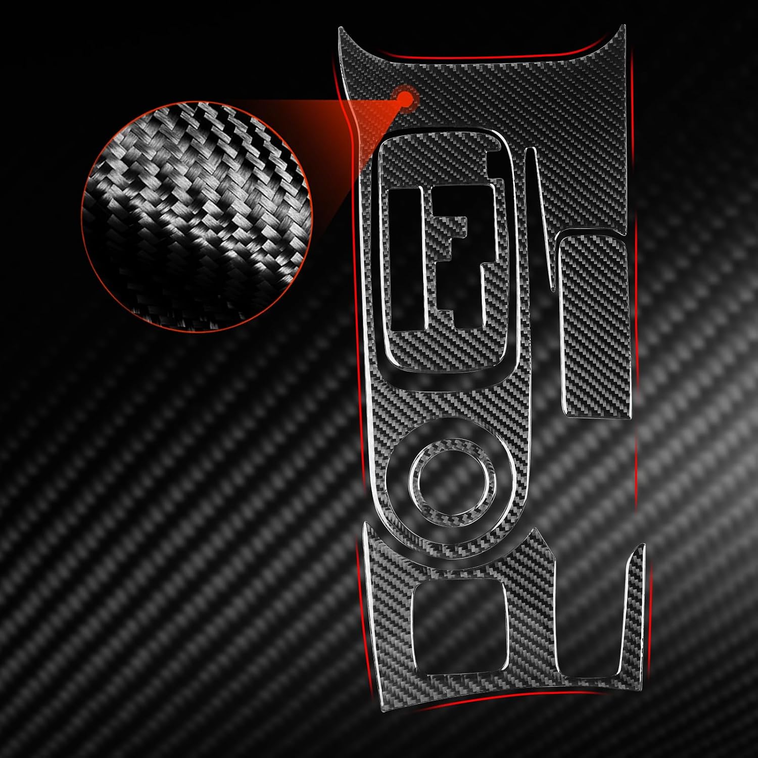 Car Interior Decoration Accessories Gear Set Carbon Fiber Trim Sticker Compatible with Mitsubishi Outlander 2014 2015 2016