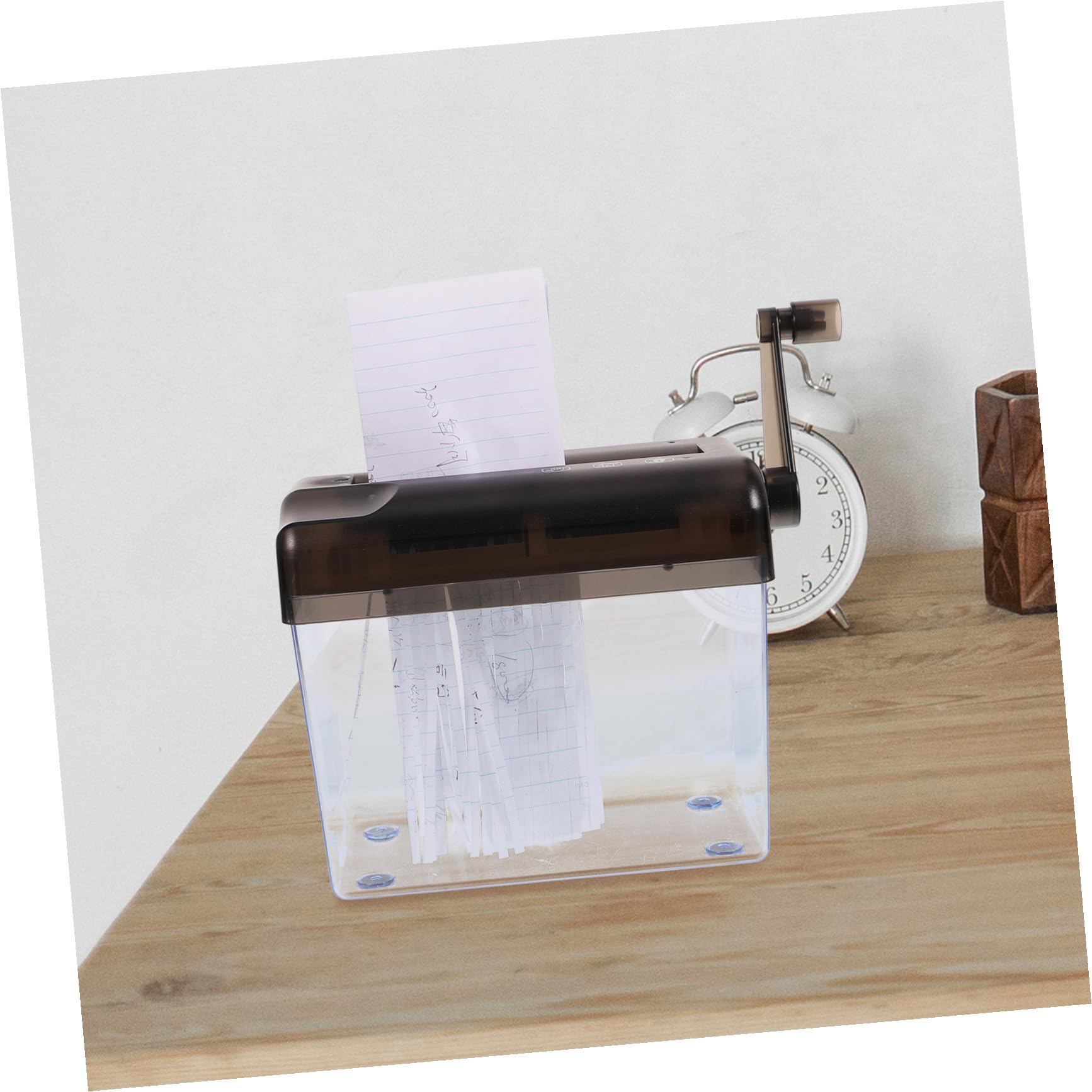 Homoyoyo Distruggidocumenti Manuale Portatile per Uso Familiare Protezione Secondaria File, Materiale Abs Resistente e Design Semplice per Scrivania Ufficio e Casa