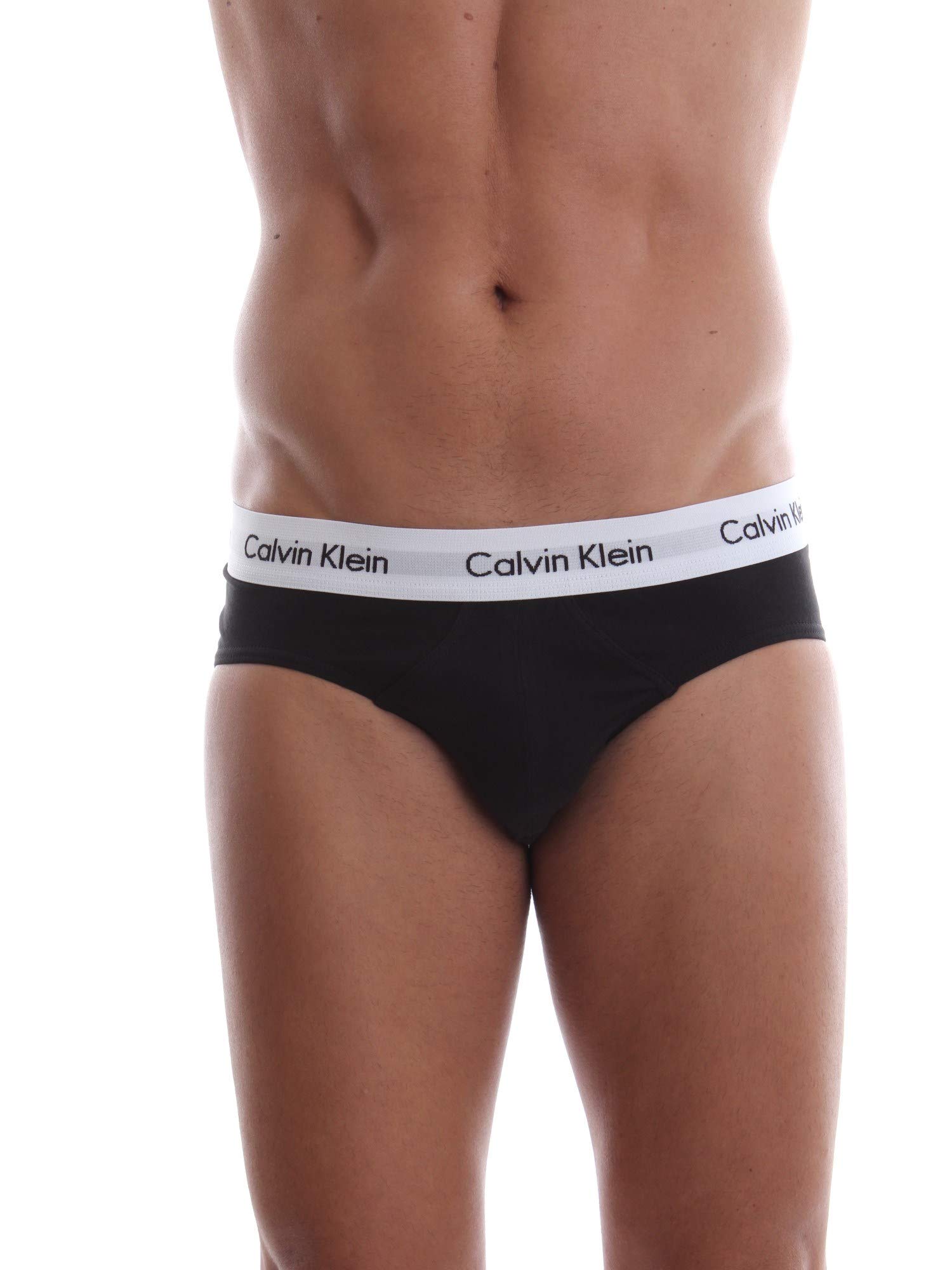 Calvin Klein Confezione 3 Slip Uomo tripack Mutande CK Articolo U2661G 3P Hip Brief, 001 Nero - Black, M