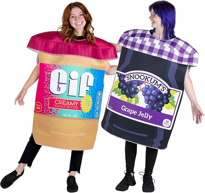 Peanut Butter and Jelly Jar Couples Halloween Costume Fun
