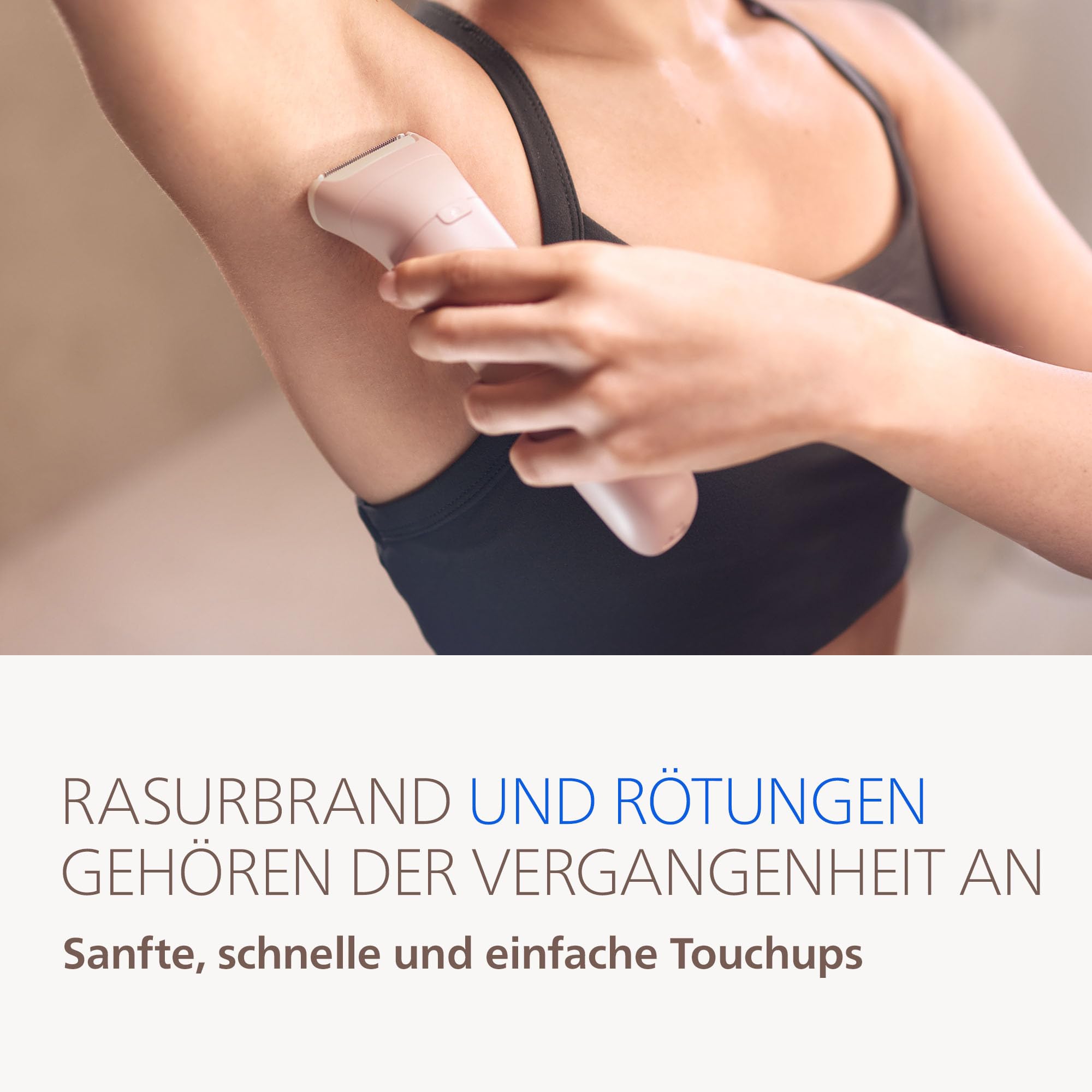 Philips Series 9000 Kabelloser Epilierer Nass- und Trockenanwendung Haarentfernung Beine Körper Bikinizone ProGuide 60 Min. Akku BRE719/00