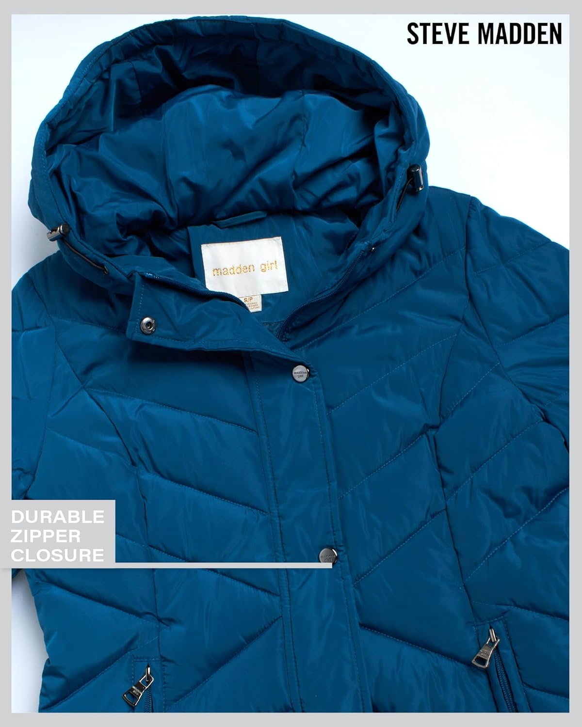 Madden Girl Womens Maxi Puffer Winter Coats - Long Quilted Jackets for Women Weather Resistant Puffer Parka Hooded Jacket - Image 5