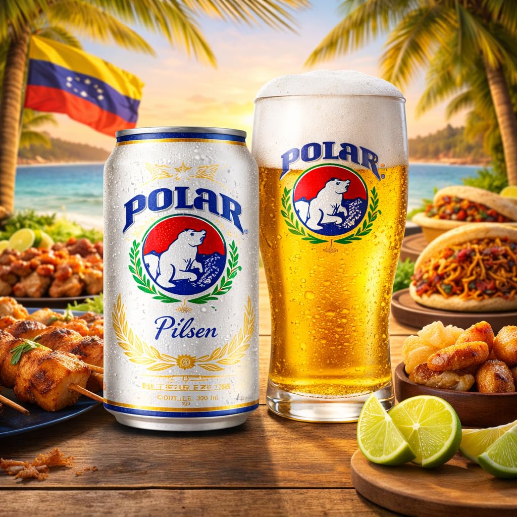 POLAR Pilsener Bier‑12er Sparpack – aus Venezuela · 12× 0,33 l Dosen · 4,5% vol. · Erfrischendes Pilsener-Bier, für Party & Grill – Cerveza Polar