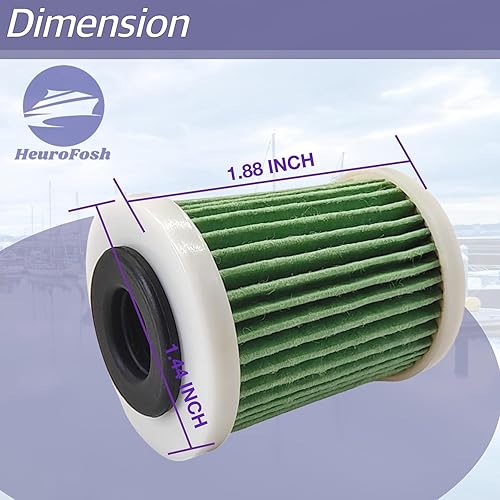 Miniatura 2 de HeuroFosh 6P3WS24A Primary Fuel Filter Element for Yamaha 150 175 200 225 250 300 350 HP Outboard Engines 2 PCS 6P3-WS24A-01 6P3-24563-01 Sierra