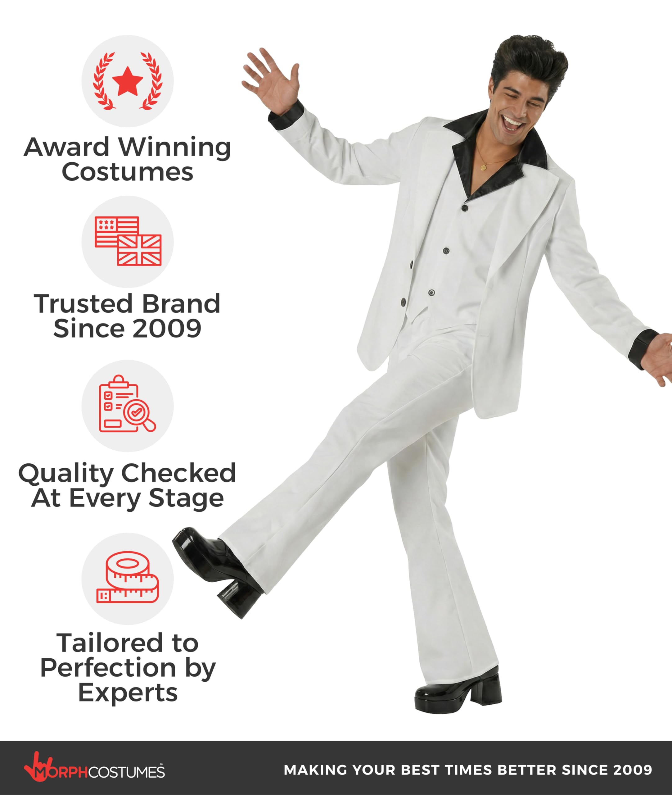 Morph Vestiti Anni 70 Uomo, Abito Anni 70 Uomo, Costume Anni 70 Uomo, Vestito Anni 70 Uomo, Vestito Carnevale Anni 70