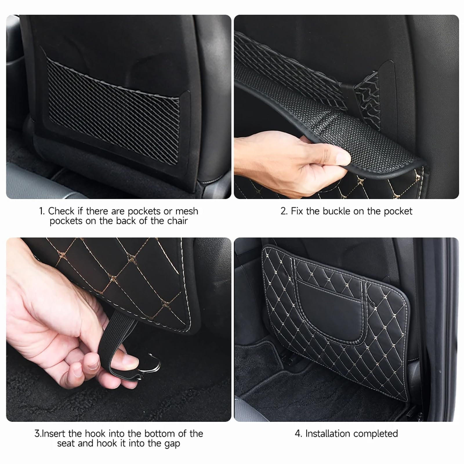 2 Piezas Almohadillas Antipatadas Asiento Coche para Toyota Izoa Vios Prius Reiz, Cuero Respaldo Asiento Trasero Almohadillas Impermeable Protectora Pad Accesorios Interior,C/Red