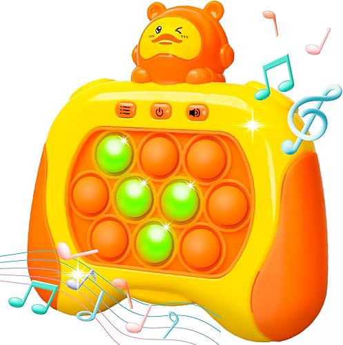 Marlo & Buzz Juguete de empuje rápido con controlador de juego Popit, animal sensorial con LED electrónico Popper  Mejora la velocidad de reacción y