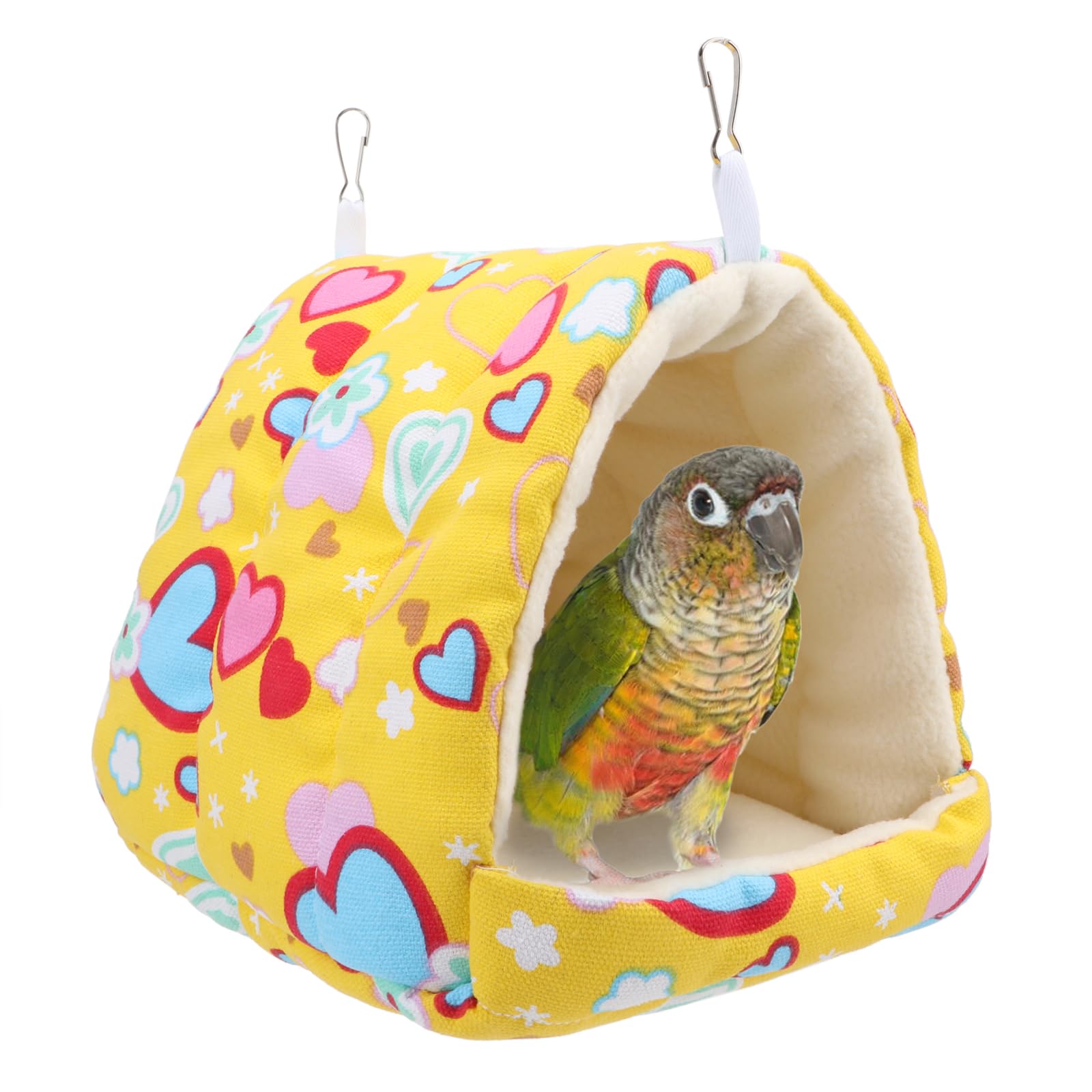 Hamac pour oiseaux chaud en peluche et nichoir suspendu de cage