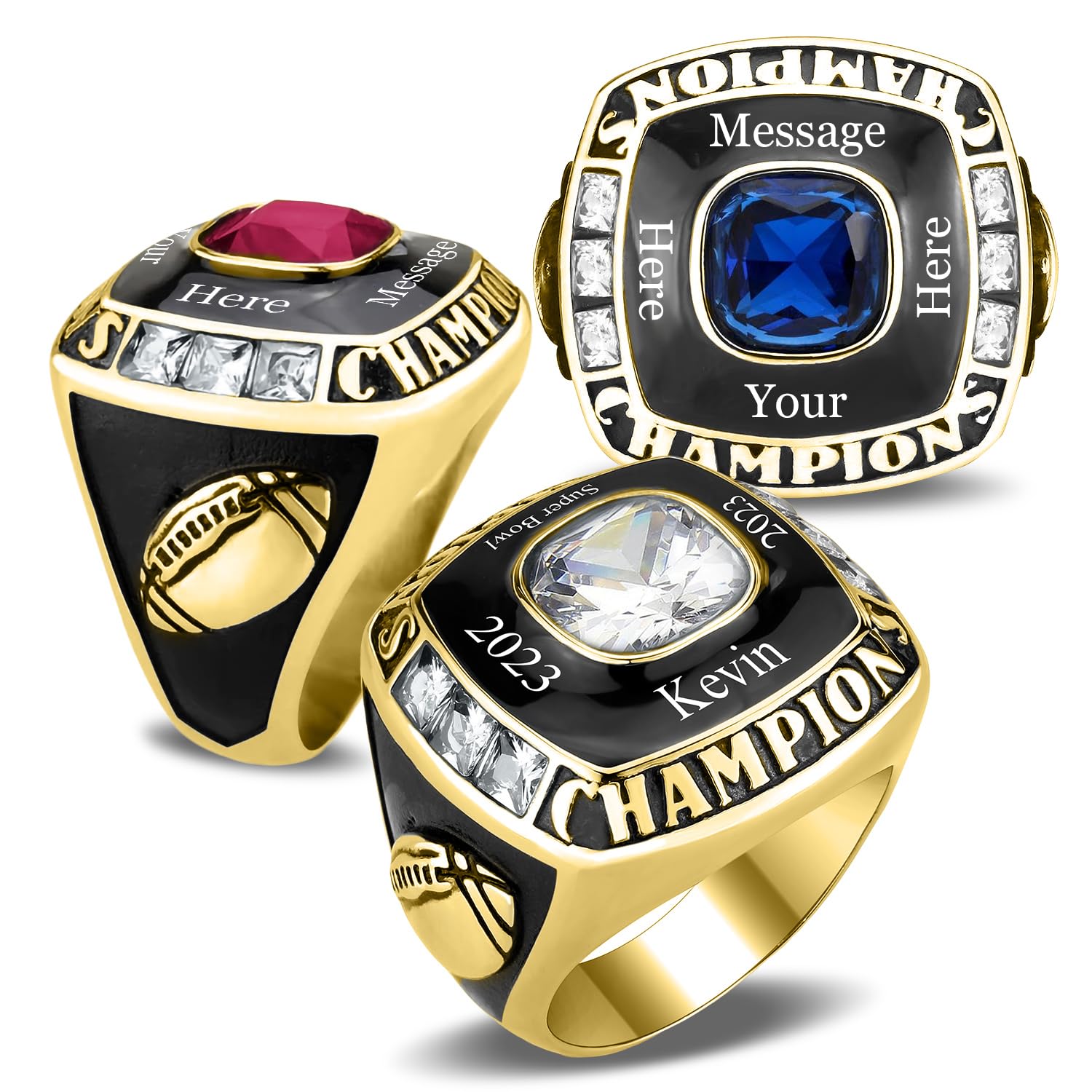 Stainless Steel Custom Text Ring