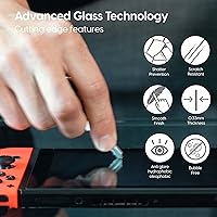 Vista 3 de TALK WORKS Screen Protector Compatible with Nintendo Switch - Scratch, Crack-Resistant, Ultra-Thin HD Touchscreen Tempered Glass Cover (2 Pack)