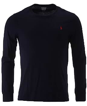Polo Ralph Lauren Men's Crew Neck Long Sleeve Tee, Navy