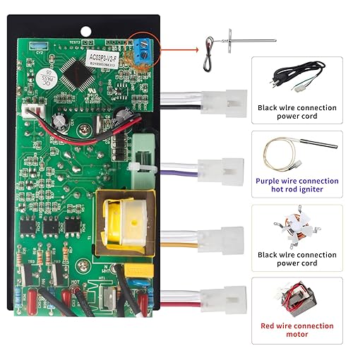 Miniatura 5 de Tablero de control digital mejorado para Pit Boss - Kit de termostato de repuesto para ahumador de madera, compatible con Pit Boss PB700, 340, 440,