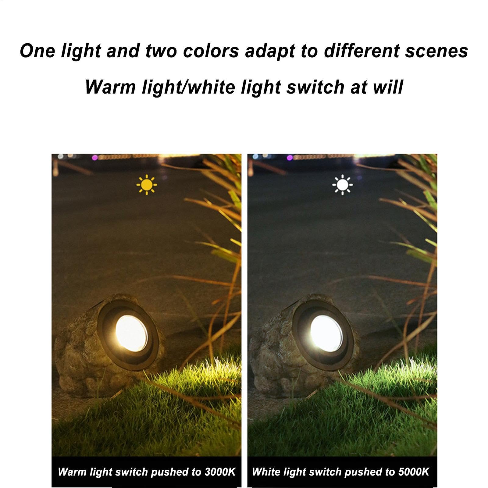 Solar Outdoor Rock Light Garden Stone Warm Light | Garten Deko Garten Stein für Weg Gehweg Hof Terrasse Auffahrt Rasen Landschaft Stufen Solarbetrieben Outdoor Stein
