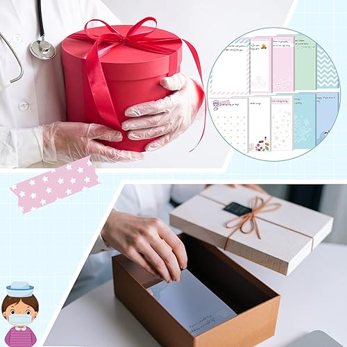 Miniatura 6 de Fuutreo 10 blocs de notas divertidos para enfermeras, regalos de agradecimiento para enfermeras, bloc de notas con temática médica, bloc de notas
