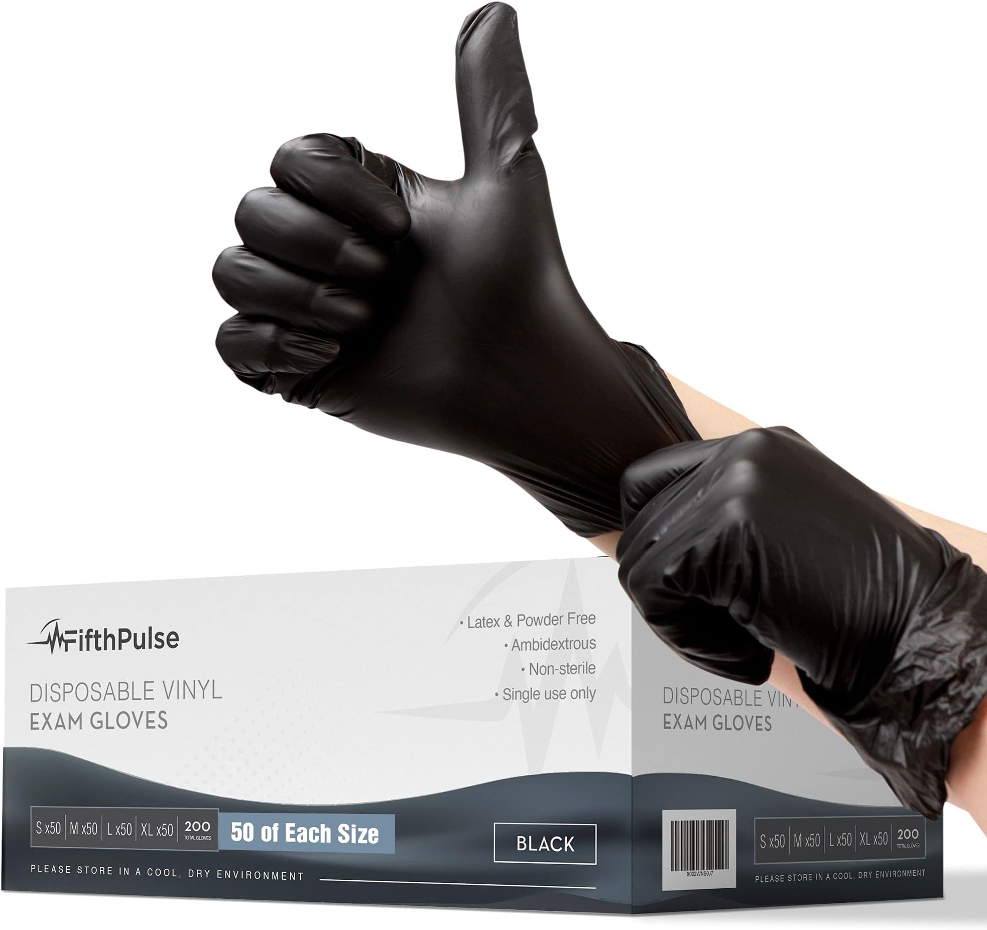 FifthPulse Vinyl Disposable Gloves 200 Pack