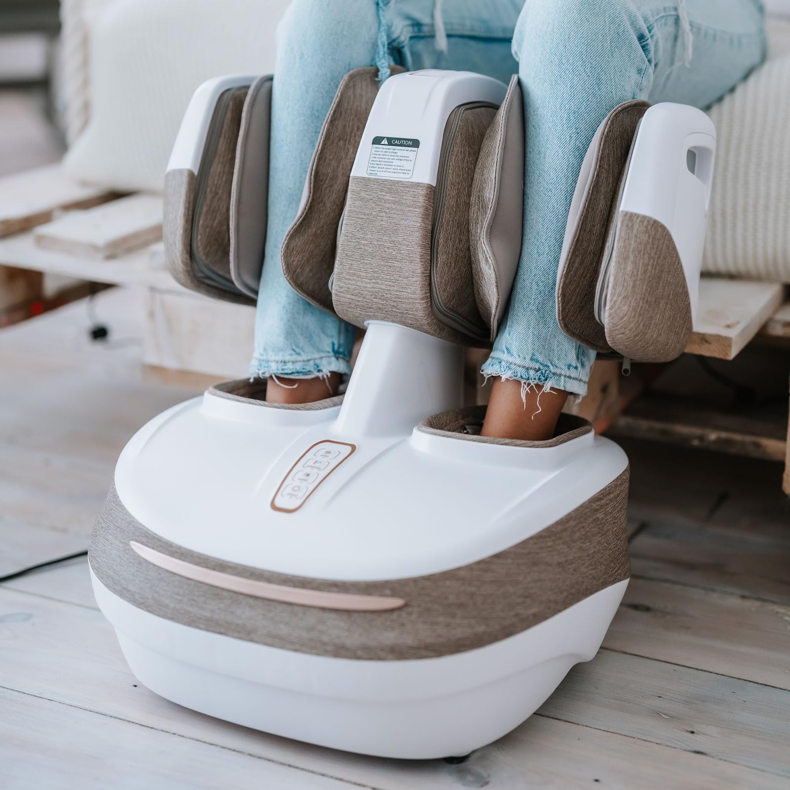 Medivon - Masseur Pieds Mollets Perseus MV-PERSEUS - Shiatsu Chauffant Compression Air 3D - Réflexologie Plantaire 3 Intensités - Soulagement Jambes Lourdes