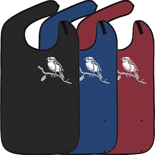 Miniatura 10 de Adult Bibs for Eating: Reusable with Crumb Catcher Pocket - For Men and Women Paquete de 3 (variedad) - Camo,Paquete de 3 (variedad) -