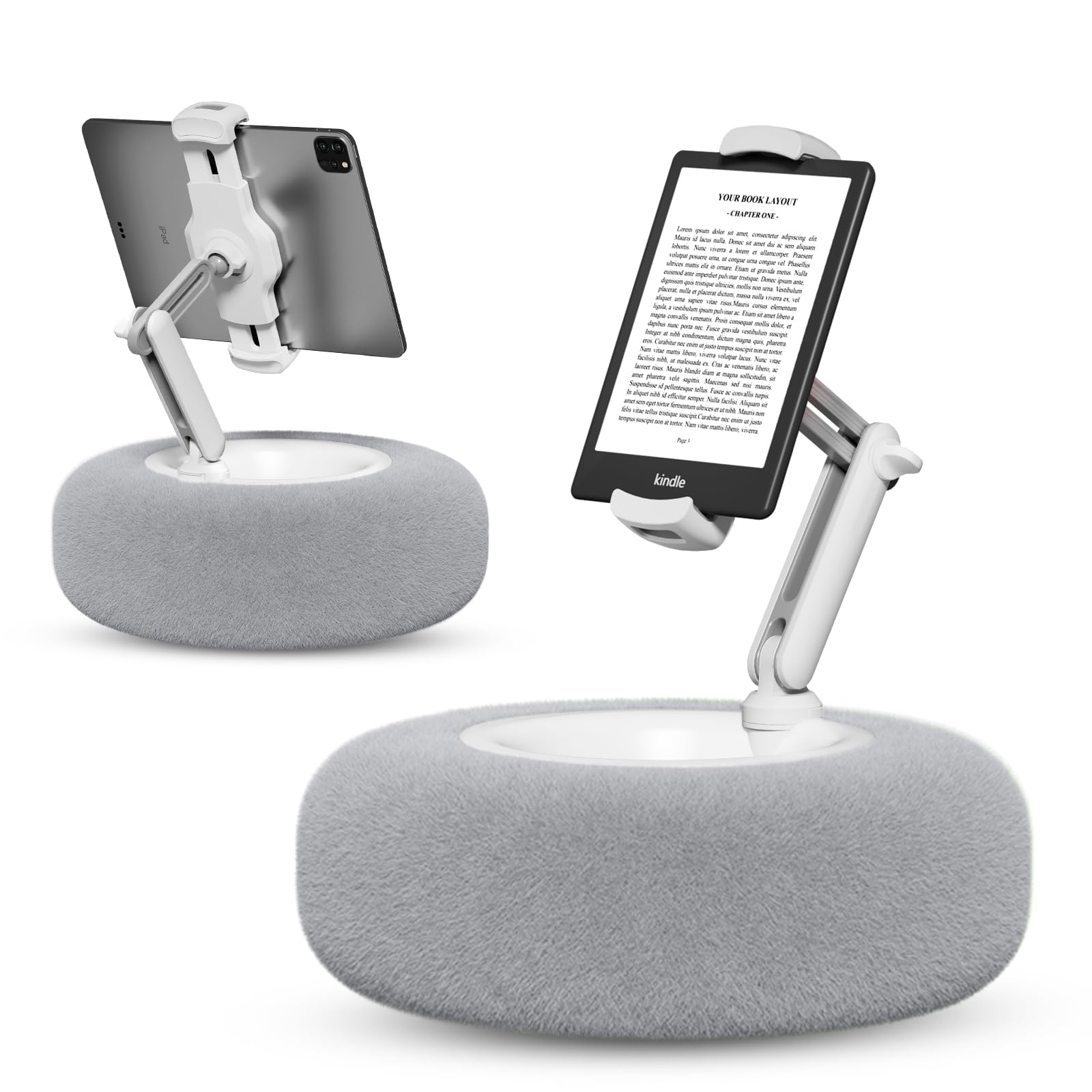 SupeDesk Tablet Halterung Kissen, Kindle Halterung, ipad Ständer, Kindle Halter, kompatibel mit 4,7-13" Kindle/Handy/Tablet,verstellbarer Kindle Ständer für Bett,Sofa,Videos shauen, klassisches Modell