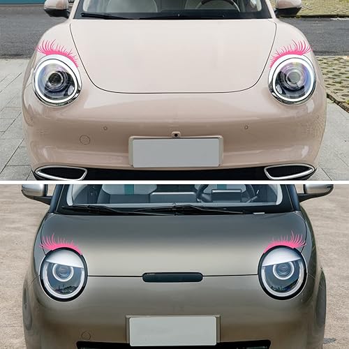 Miniatura 7 de BLAKAYA 2 piezas de pestañas sexys para faros delanteros de automóvil, de vinilo, con gráficos universales, cubierta de lámpara de automóvil,