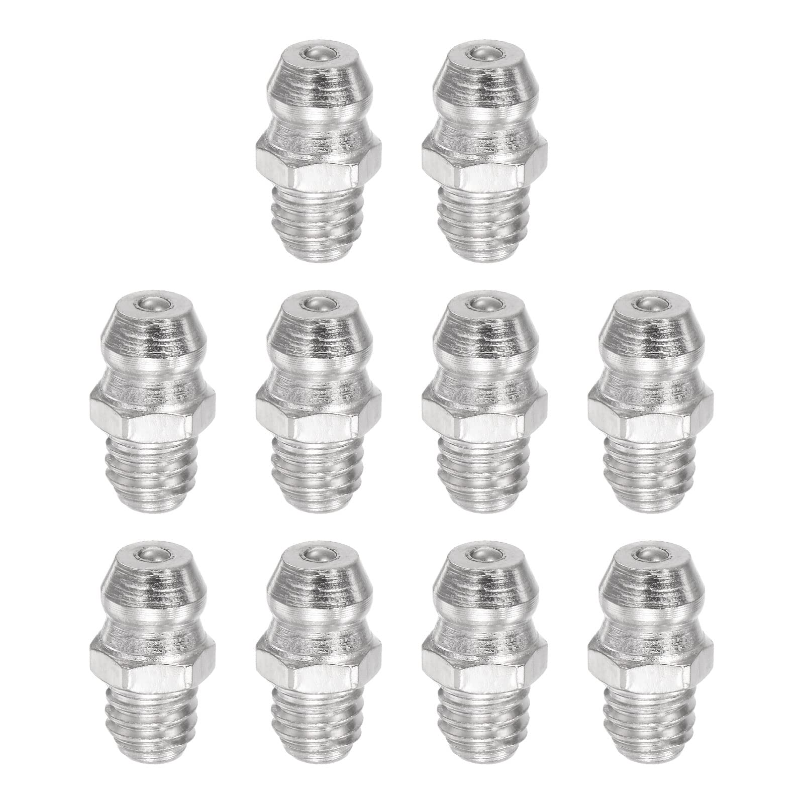 Raccord de graisse hydraulique M6x1mm en fer nickelé pour outillage et mécanique - Lot de 100