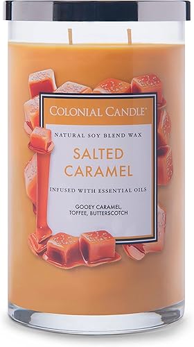 Vista 157 de Colonial Candle Vela perfumada en frasco, cilindros clásicos, brillo navideño, 2 mechas, 19 onzas, morado