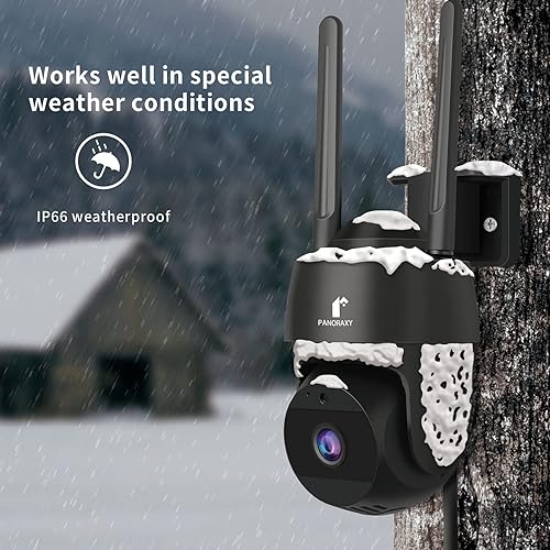 Miniatura 2 de Cámaras de seguridad para exteriores 3K 5MP  Detección de movimiento AI y sirena, vista de 360 PTZ, IP66, seguimiento automático, conversación de 2