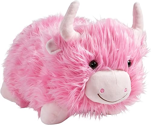 Pillow Pets Barb la vaca rosa de las tierras altas