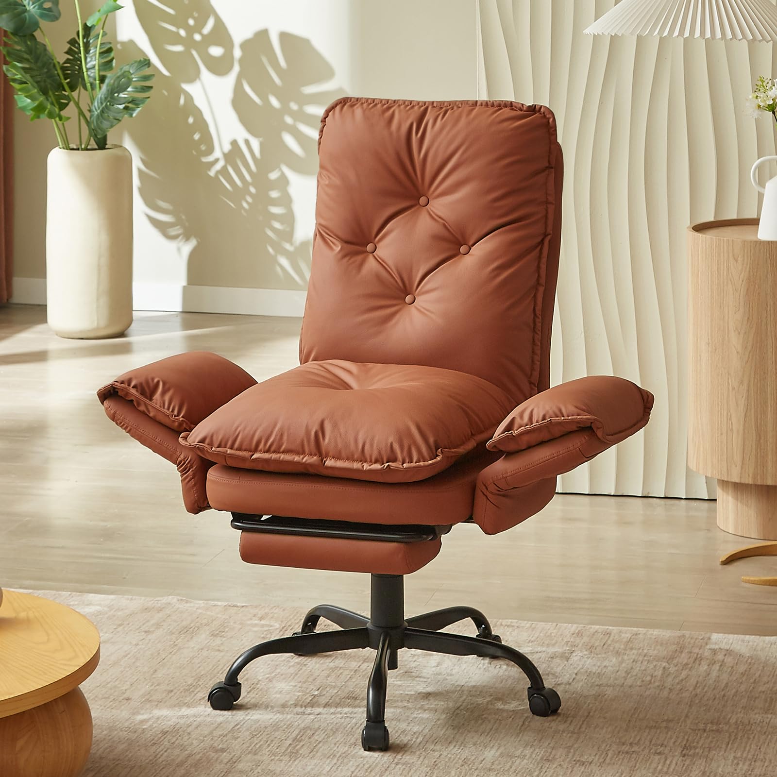 Amazon.com: Bestier Cross Legged Office Chair with Footrest, High