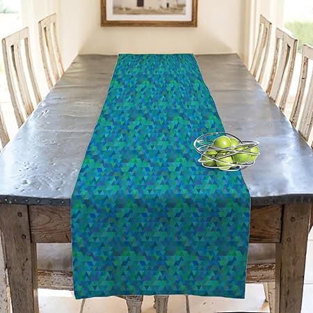 ArtzFolio Creative Triangles D1 Table Runner Canvas Fabric 16 X 60Inch; Set of 2 Pcs