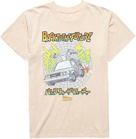 Hot Topic Back to The Future Anime 88MPH Mineral Wash T-Shirt Black Mineral WASH