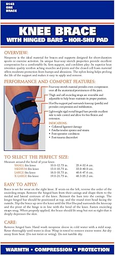 Miniatura 5 de OTC Rodillera de neopreno Hor-Shu Pad barras con bisagras, azul, grande