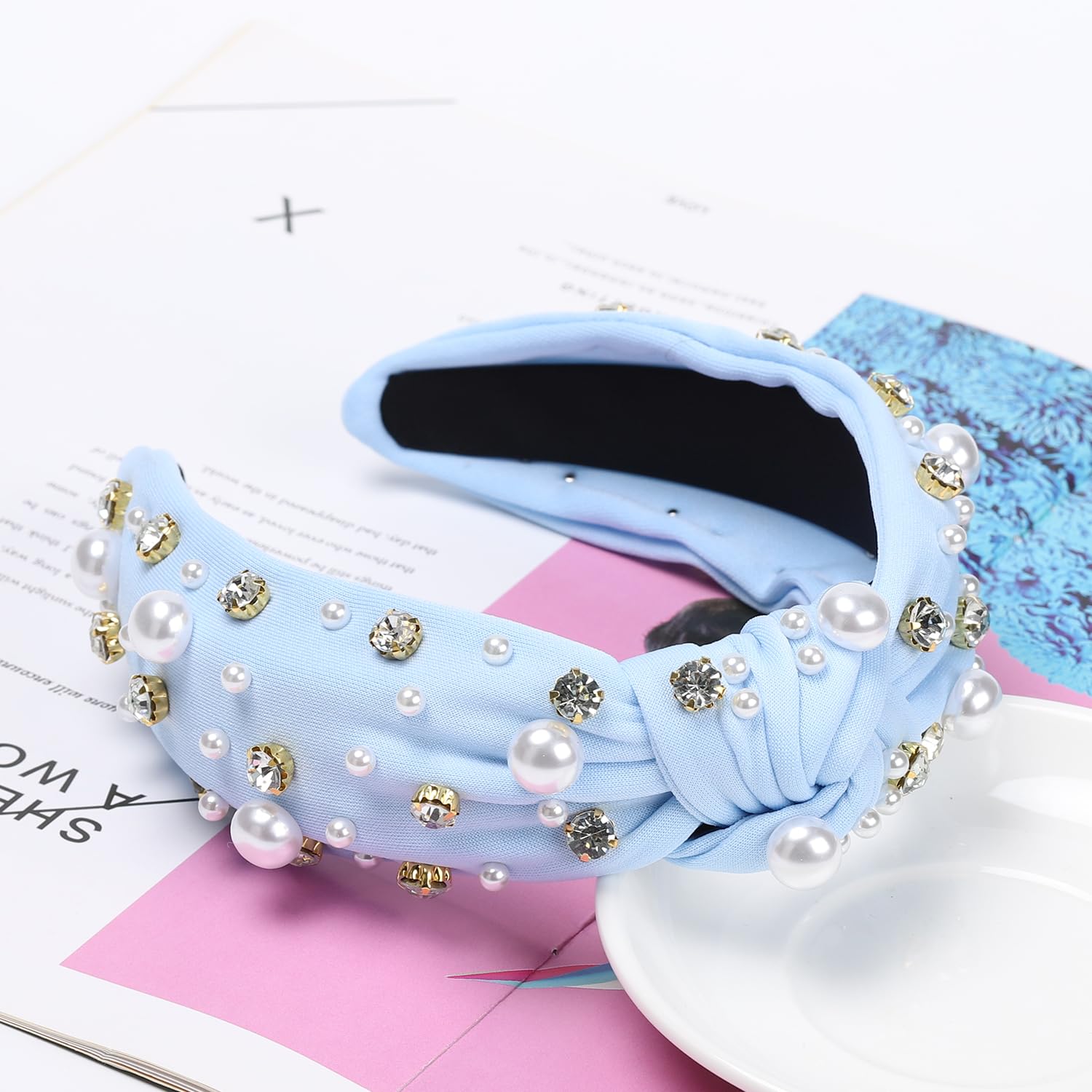 WantGor Pearl Knotted Headband - Image 3