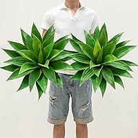 Vista 13 de Planta artificial de 22 pies, plantas de agave artificiales, plantas artificiales para exteriores, plantas artificiales para exteriores, macetas