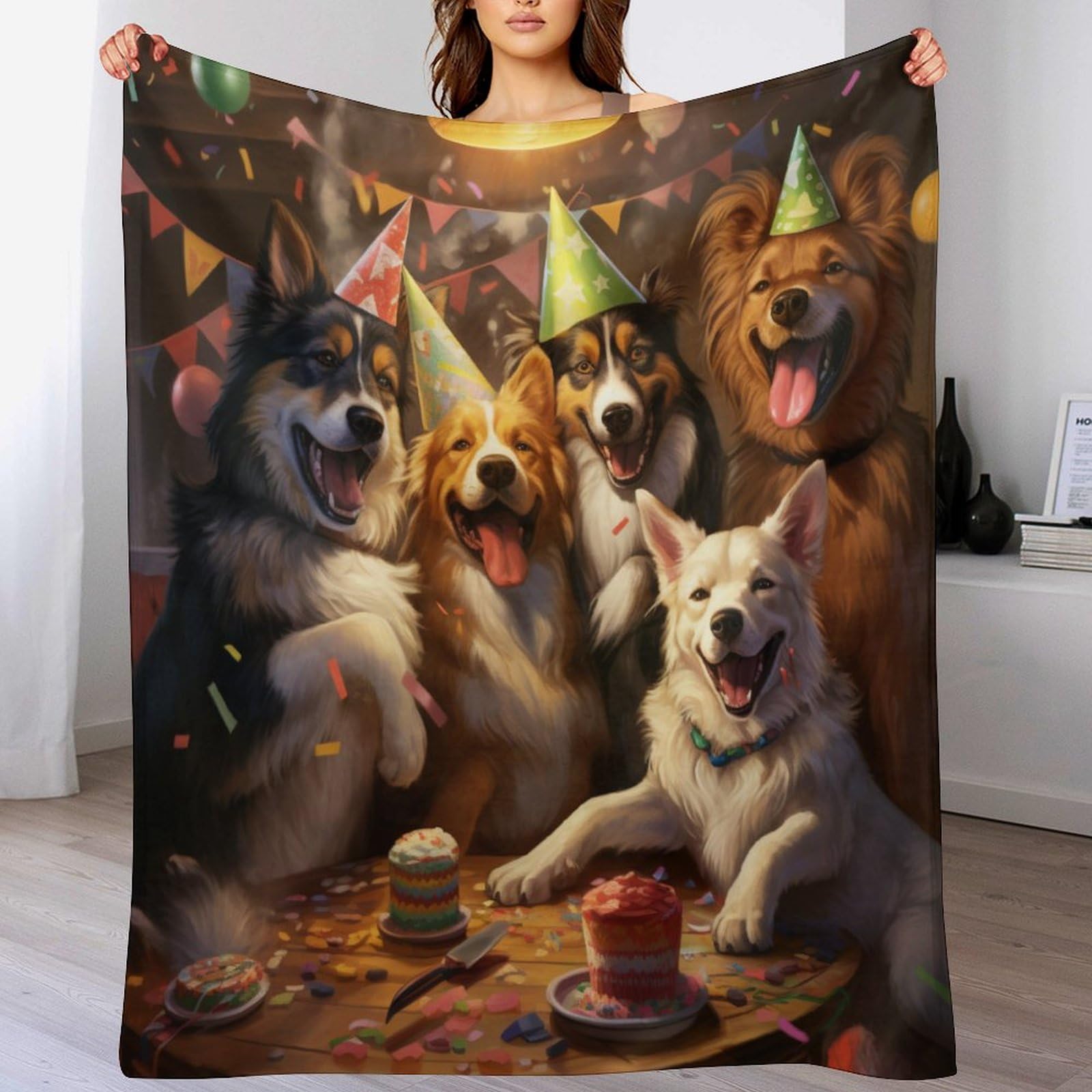 Manta para perros de forro polar cálida y suave para sofá y cama en tamaño grande de 140x180 cm